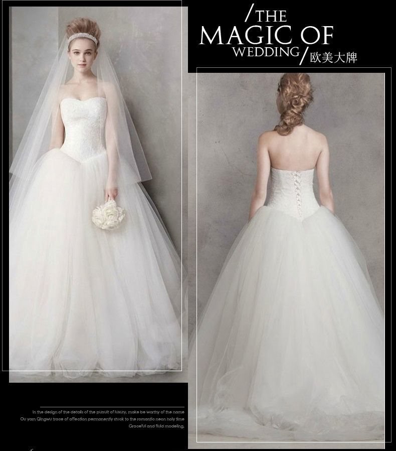Tube top Wang Weiwei wedding dress Qi Di new simple soft gauze bridal wedding dress 9 O1CN01zycfGZ25It2bEvaL4 2217625077504 0 cib
