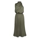 Spring and Summer New High-end Satin Sleeveless Dress Fashion Elegant Celebrity Light Evening Dress