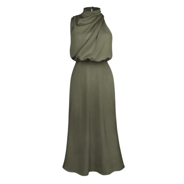 Spring and Summer New High-end Satin Sleeveless Dress Fashion Elegant Celebrity Light Evening Dress - Image 14