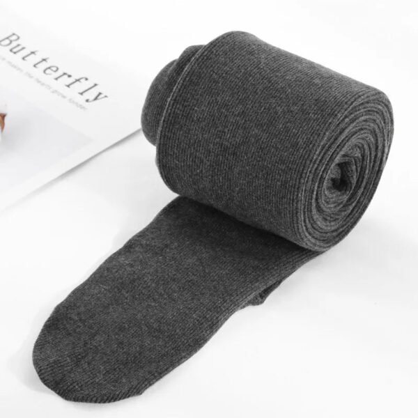 Autumn and winter fleece thickened threaded cotton vertical striped leggings, women's integrated pants - Image 6