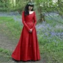 Classical Medieval Central Party Long-sleeved Crew Neck Slim-fitting Women's Dress