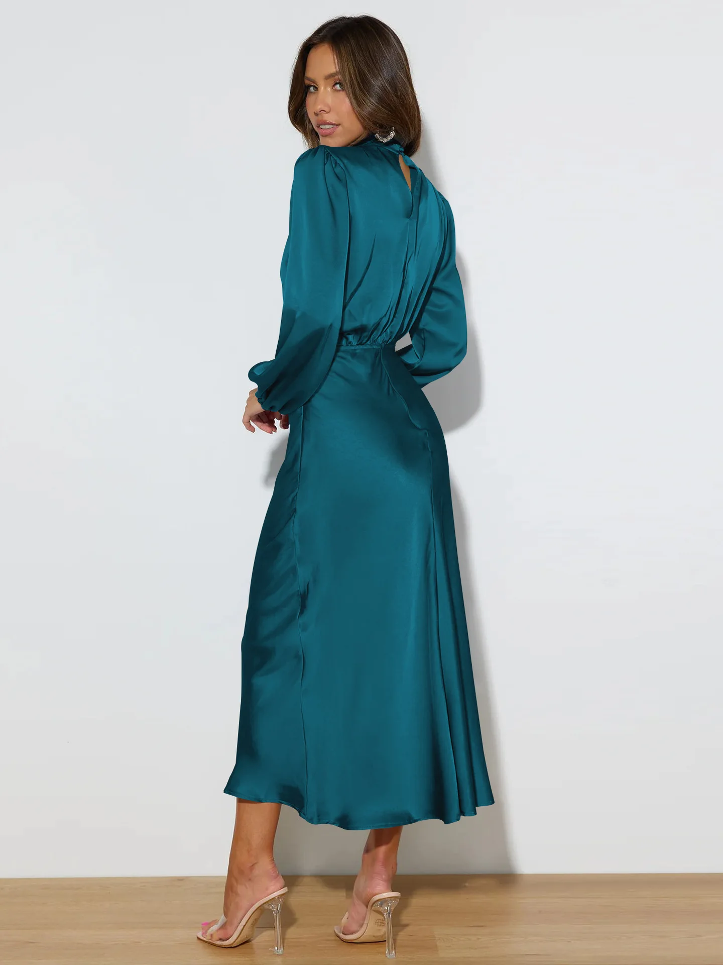 Autumn New High-end Satin Long-sleeved Loose Dress Temperament Elegant Women's Evening Dress 53 S4bf0df795ce2475c8eca0ac0ae5af818v