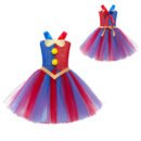 Trendy Children's Clothing Cos Magic Number Circus Children Princess Dress Halloween Anime Clown Play Tutu Skirt