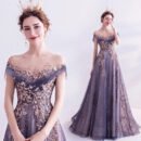 Aura Queen Purple Dress Annual Meeting Birthday Walk Show Host Performance Walk Show Evening Dress