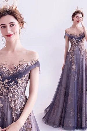 Aura Queen Purple Dress Annual Meeting Birthday Walk Show Host Performance Walk Show Evening Dress