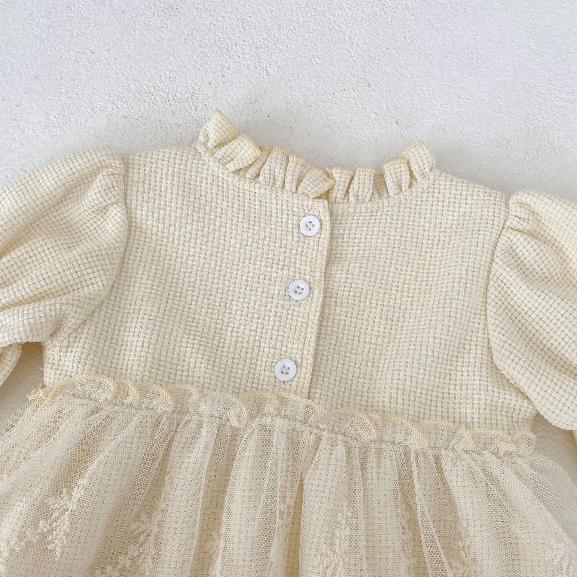 2024 Autumn Infant Baby Girl Waffle Lace Small Skirt Long Sleeve Romper Hat Skirt Fart onesie 17 S707cf819f17e43cd9bd14cf87c03f881s