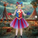 Trendy Children's Clothing Cos Magic Number Circus Children Princess Dress Halloween Anime Clown Play Tutu Skirt