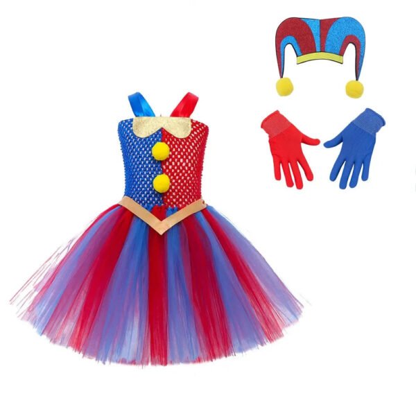Trendy Children's Clothing Cos Magic Number Circus Children Princess Dress Halloween Anime Clown Play Tutu Skirt - Image 6