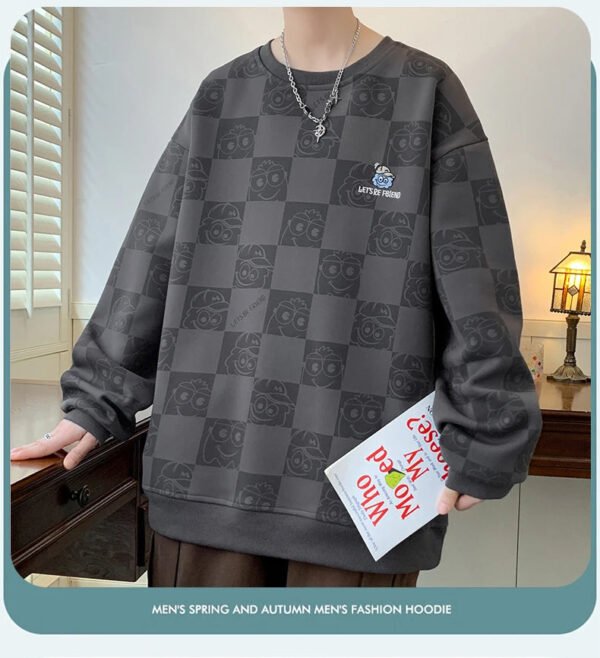 Autumn and Winter Large Size Trendy Sweater Men's Loose and Versatile Casual - Image 5