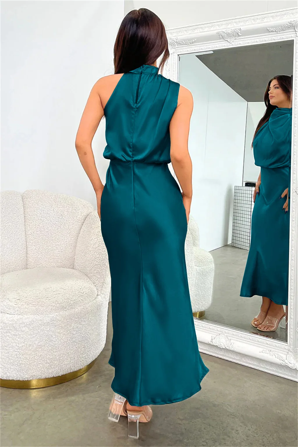 Spring and Summer New High-end Satin Sleeveless Dress Fashion Elegant Celebrity Light Evening Dress 119 S80cee7504ecf4663ab60dcb5c7ffd7836