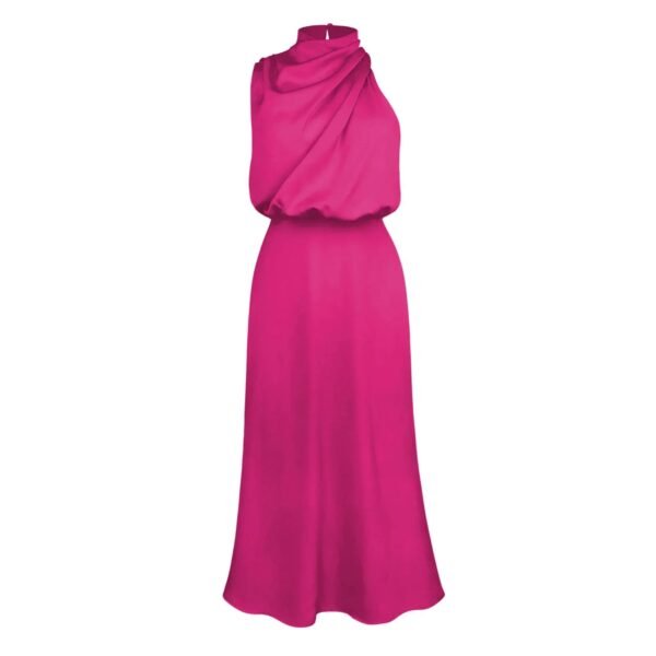 Spring and Summer New High-end Satin Sleeveless Dress Fashion Elegant Celebrity Light Evening Dress - Image 15