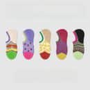Women’s Vintage Polka Dot Boat Socks | Japanese Kawaii Contrast | Non-Slip Lightweight Summer Ankle Socks-5Prs