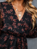 Floral Explosion: The Ultimate V-Neck Chiffon Dress for a Stylish Spring and Summer Look