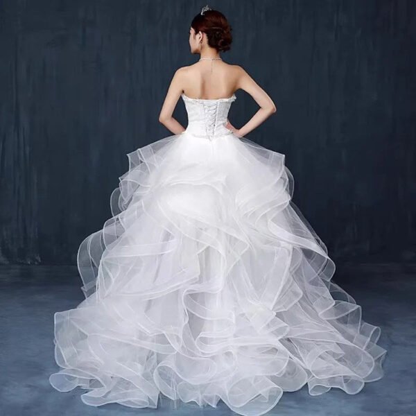 Light Wedding Dress, Short in Front and Long in The Back, Small Trailing, Slim and Thin