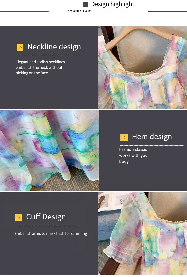 Rainbow Tie Dyed Skirt Summer Dress for Thick Lady Large Women - High End, Elegant, and Slim 10 kf S11d703c920b84dc1b6ef35ae4ed688e6f