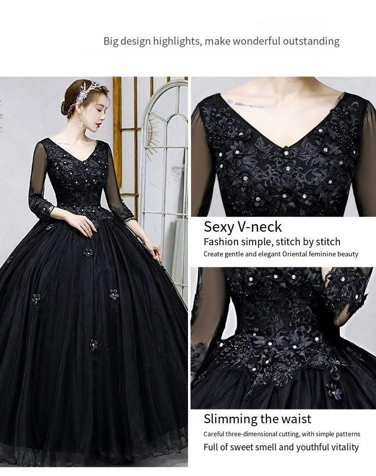 Color Yarn New Solo Performance Suit, Chorus Art Test Dress, Dreamy Mori Puffy Skirt, Long Evening Dress 7 kf S14dd77e8f57c42cebb03c1e6f66c3471h