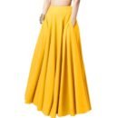 2024 spring new large-size women's clothing solid color half-length skirt pleated skirt elastic waist