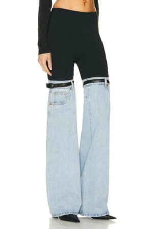Upgrade Your Wardrobe with Trendy High-Waisted Contrast Stitching Jeans for Women - Perfect for Spring!
