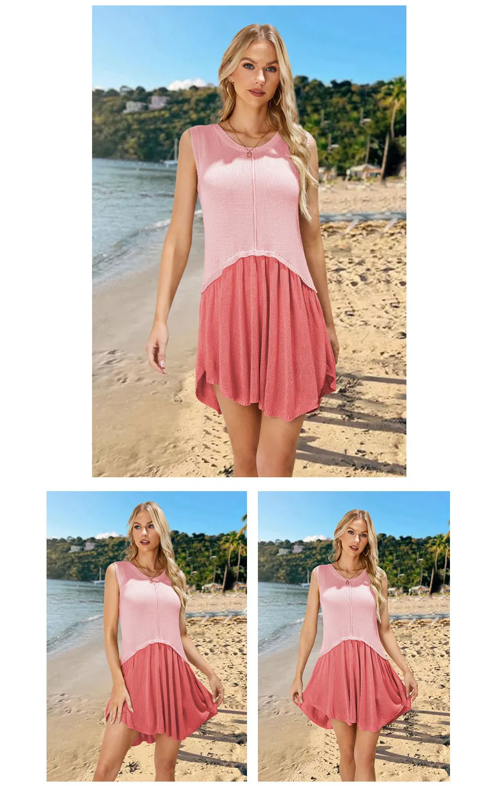 Fashion Trends: Colorful Round Neck Loose Dress for Women - Knitted Skirt Summer Style 17 kf S20c760ce1e1f4e5d9a9cb6137a699bddR
