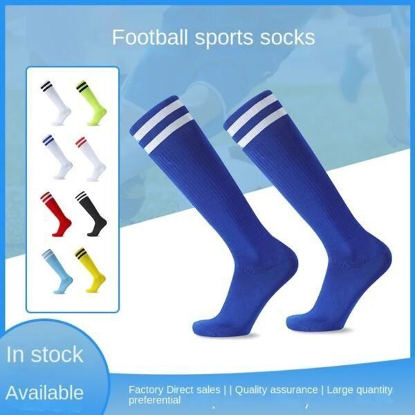 Premium Wholesale Football Socks for Adults and Kids - Non-Slip, Long Tube, Striped Design