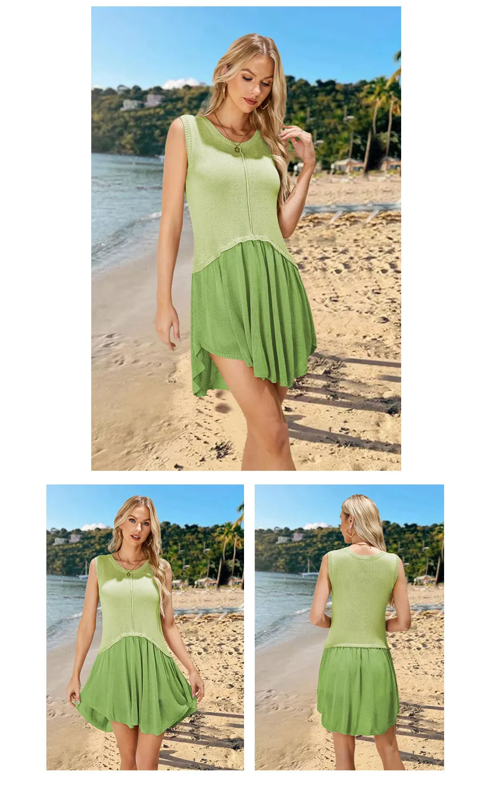 Fashion Trends: Colorful Round Neck Loose Dress for Women - Knitted Skirt Summer Style 16 kf S24fae67dd5ec4c35a92e81ed1057dca8W