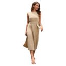 Fashion Commuter Dresses: Solid Color Bottom Knitted Skirt with High Split and Sexy Viscose Material for Women