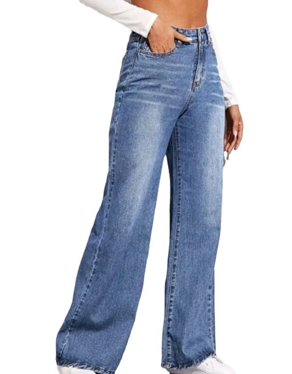 Upgrade Your Style with New High Waist Wide Leg Jeans for Women - Perfect for Any Occasion! - Image 5