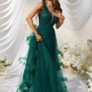 Celebrity Evening Temperament Sexy Split Sequin Suspender Mesh Splicing Dress Formal Settings Long Dress Dresses