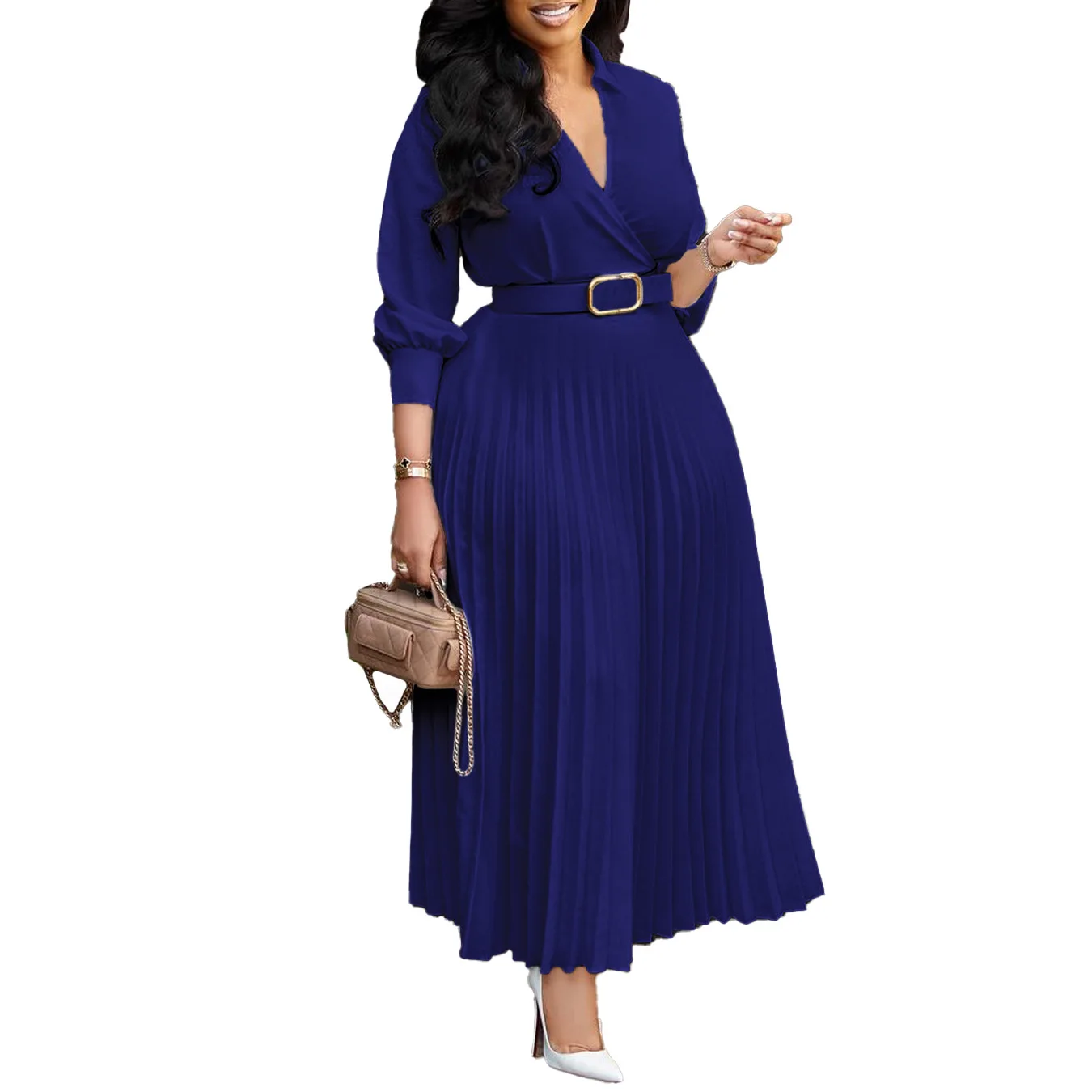 Spring New Women's Solid Color Large Size Loose Fit White Vintage Dress - Stylish and Comfortable Fashion Choice 54 undefined