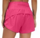 Get Ready to Run in Style with Explosions Ladies Running Shorts - High Waist, Quick-drying, and Zipper Pockets Included!