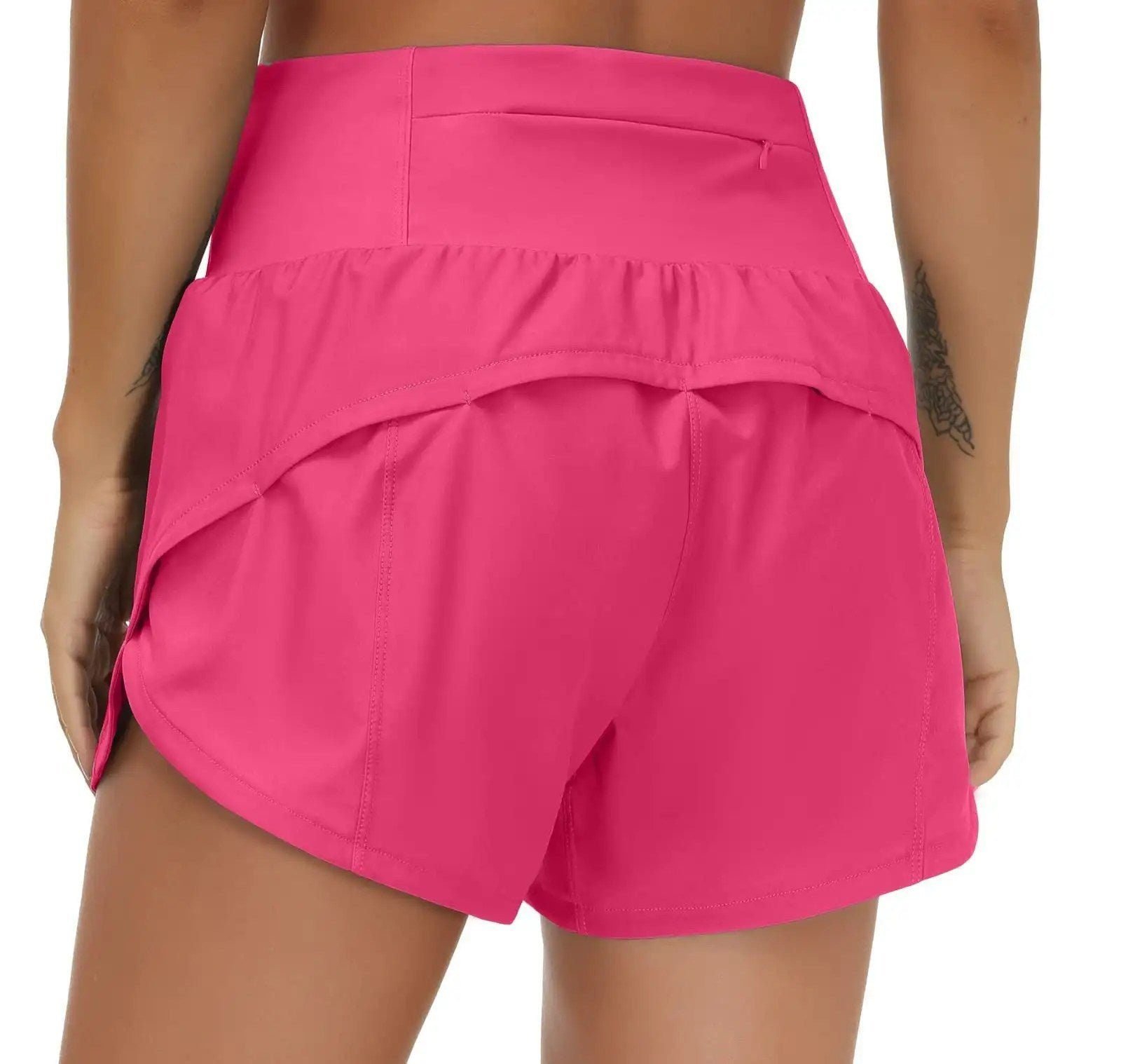 Get Ready to Run in Style with Explosions Ladies Running Shorts - High Waist, Quick-drying, and Zipper Pockets Included! 4 Get Ready to Run in Style with Explosions Ladies Running Shorts - High Waist, Quick-drying, and Zipper Pockets Included! - Image 4