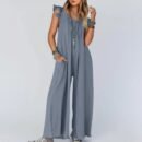 Spring/Summer Fashion: Discover the Versatility of Our Women's Clothing Jumpsuit with Pocket and Wide Leg Design