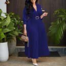 Spring New Women's Solid Color Large Size Loose Fit White Vintage Dress - Stylish and Comfortable Fashion Choice