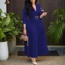 Spring New Women's Solid Color Large Size Loose Fit White Vintage Dress - Stylish and Comfortable Fashion Choice