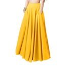 2024 spring new large-size women's clothing solid color half-length skirt pleated skirt elastic waist