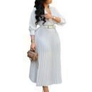 Spring New Women's Solid Color Large Size Loose Fit White Vintage Dress - Stylish and Comfortable Fashion Choice
