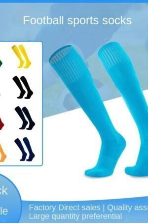 Premium Long Tube Football Socks with Anti-Slip Towel Bottom - Perfect for Adults and Children's Sports