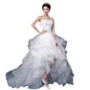 Light Wedding Dress, Short in Front and Long in The Back, Small Trailing, Slim and Thin