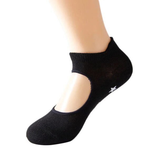 Spring and summer backless non-slip yoga socks indoor socks solid color dance training ladies socks - Image 7