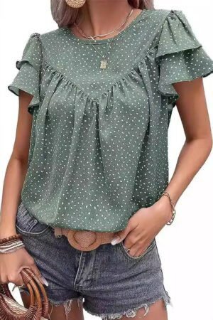Women Chiffon Tshirt with Printing, Cold for Summer