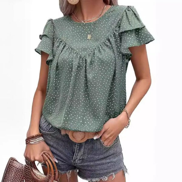 Women Chiffon Tshirt with Printing, Cold for Summer