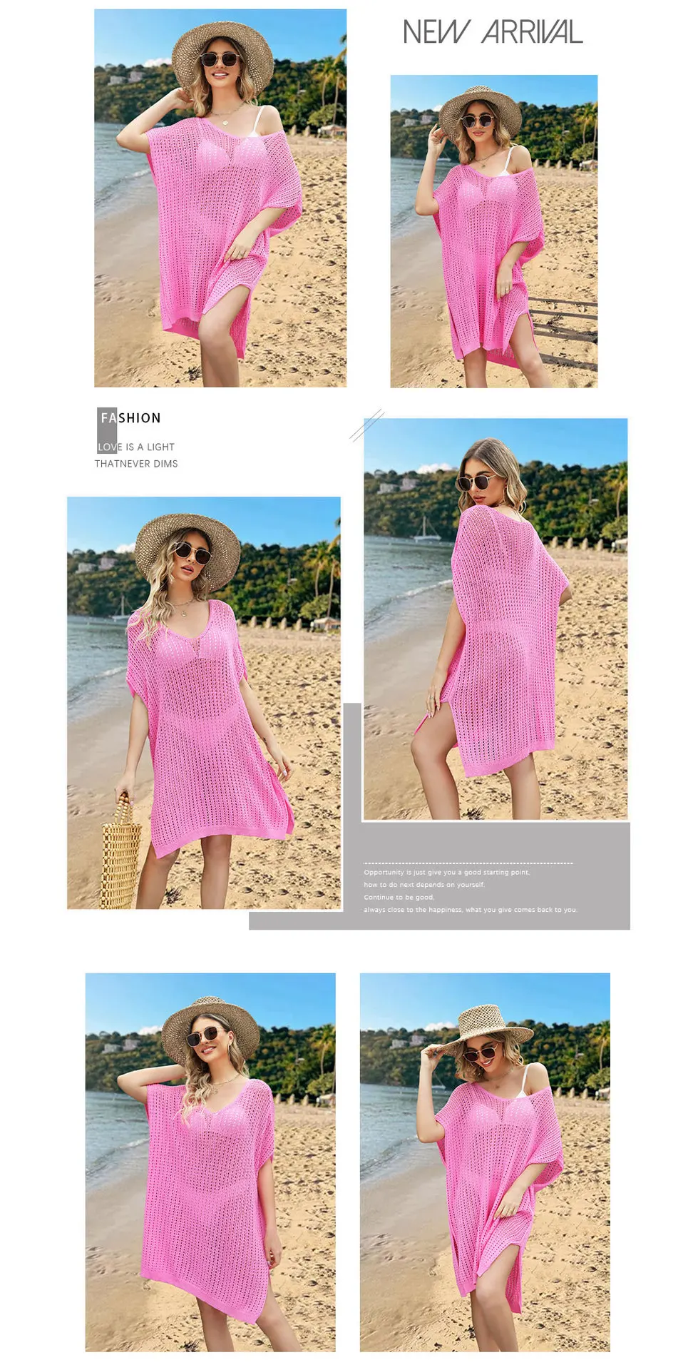 Stylish and Comfortable: 2024 Spring Summer Plus Size Beach Cover Up Dress with Cutout Splicing and Hollow Out Design 10 kf S82c5acea97994b3ab623fc7befd24782E