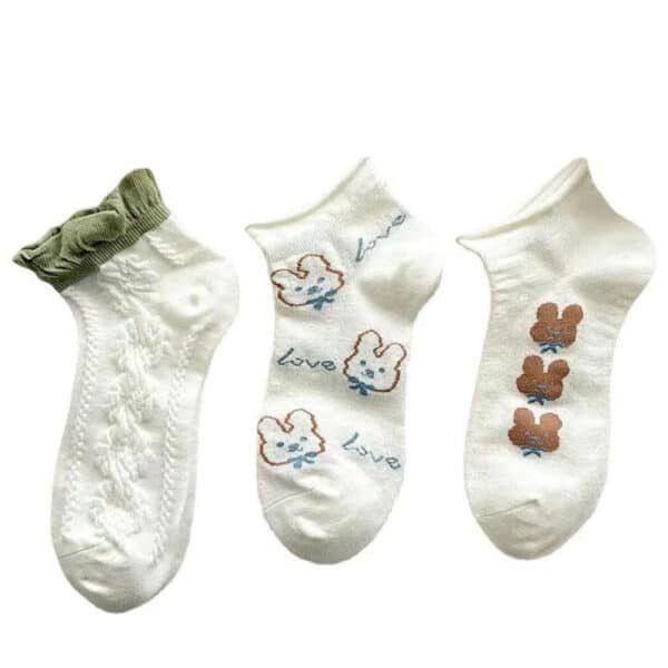 Stay Stylish this Season with Cute Japanese Lace Low-Top Socks in White for Spring and Summer-10PRS - Image 16