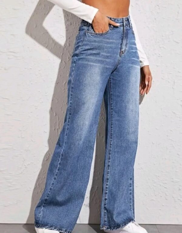 Upgrade Your Style with New High Waist Wide Leg Jeans for Women - Perfect for Any Occasion! - Image 3