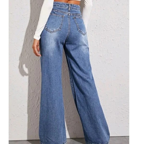 Upgrade Your Style with New High Waist Wide Leg Jeans for Women - Perfect for Any Occasion! - Image 2