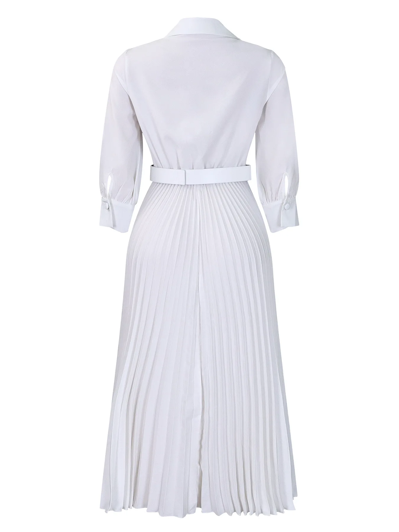 Spring New Women's Solid Color Large Size Loose Fit White Vintage Dress - Stylish and Comfortable Fashion Choice 70 undefined