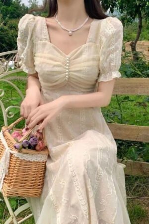 Coffee Break French Dress Platycodon First Love Dress Retro Gentle Salty Sweet Chic Skirt Fairy Super Fairy