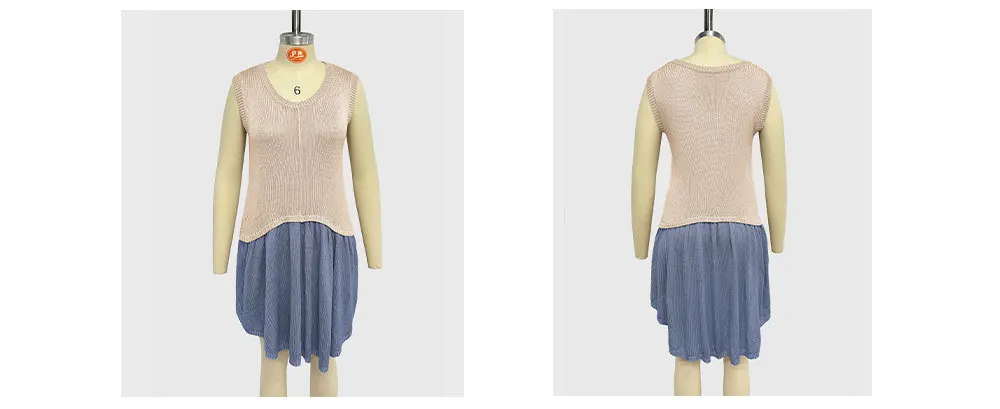 Fashion Trends: Colorful Round Neck Loose Dress for Women - Knitted Skirt Summer Style 21 kf Sc07e166c0906411d94a4b99681e2fba80