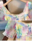 Rainbow Tie Dyed Skirt Summer Dress for Thick Lady Large Women - High End, Elegant, and Slim