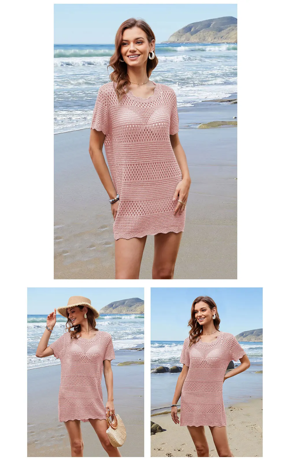 2024's Hottest Women's Crochet Wispy Top: The Must-Have Summer Beach Skirt Dress Combo 14 kf Sc10ca7852817468b82d692efdae10f4ev